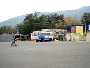 Marudamalai Bus Stand at the bottom of the hill temple (Adivaram)