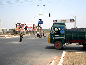A Truck passing through the Bypass