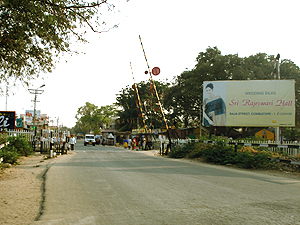 Karamadai Railway Gate on Mettupalayam Main Road
