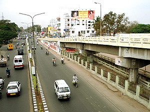 Road leading towards Mettupalayam from North Coimbatore Below the Flyover
