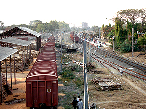 North Kovai Goods Railway Station Track leading the Mettupalayam