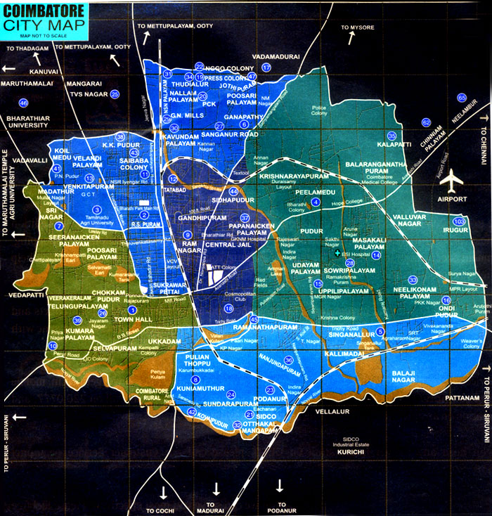Coimbatore City Map